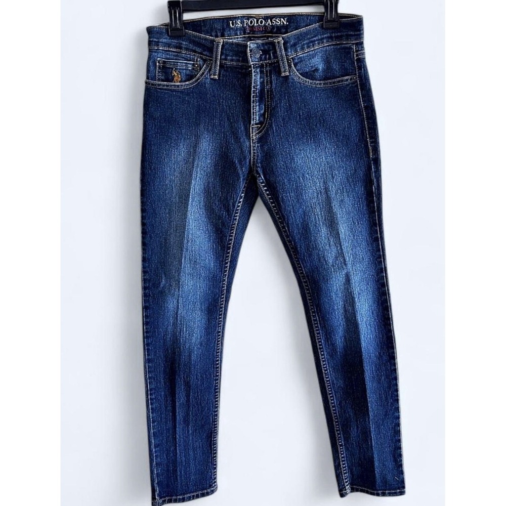 U.S. Polo Assn. Denim Co. Men's Blue Slim Fit Mid Rise Stretch Jeans 30x30